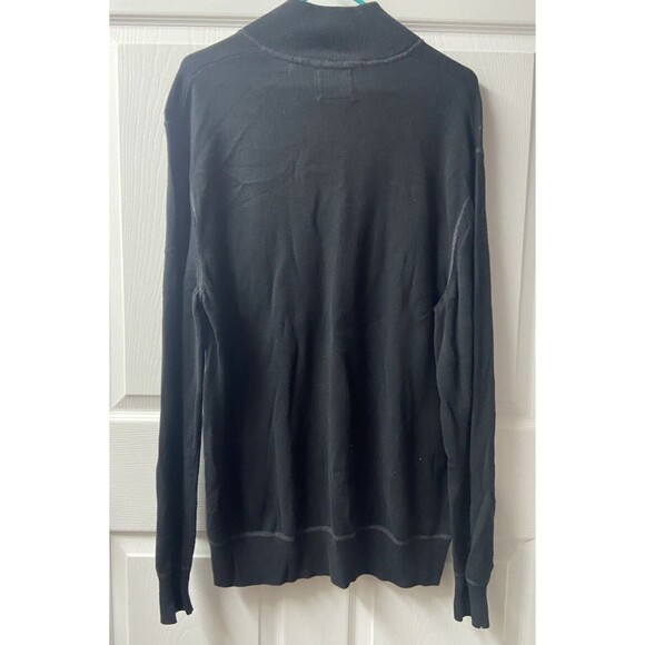 Calvin Klein Jeans Sweater Mens XL Black  Long Sleeved Quarter Zip Tight Knit - Picture 2 of 6